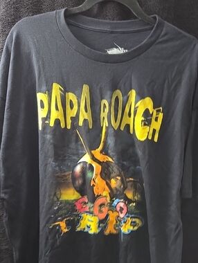 Papa Roach Black Graphic Band Tee - Yellow Logo
